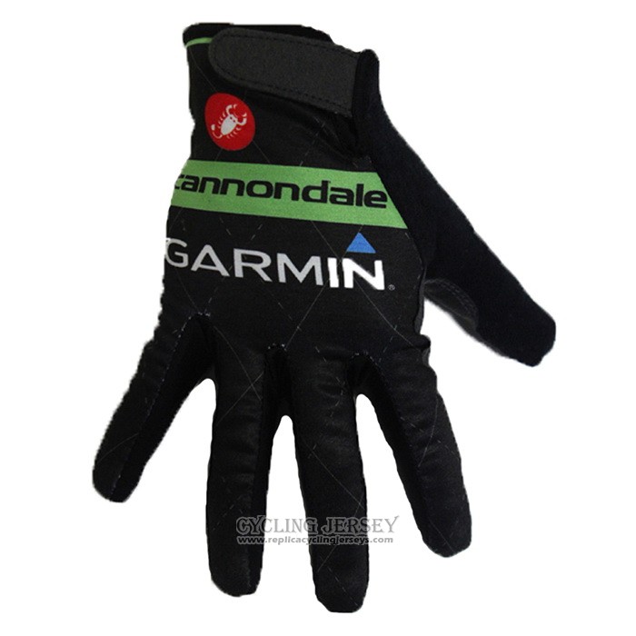 2020 Cannondale Garmin Full Finger Gloves Cycling Green Black